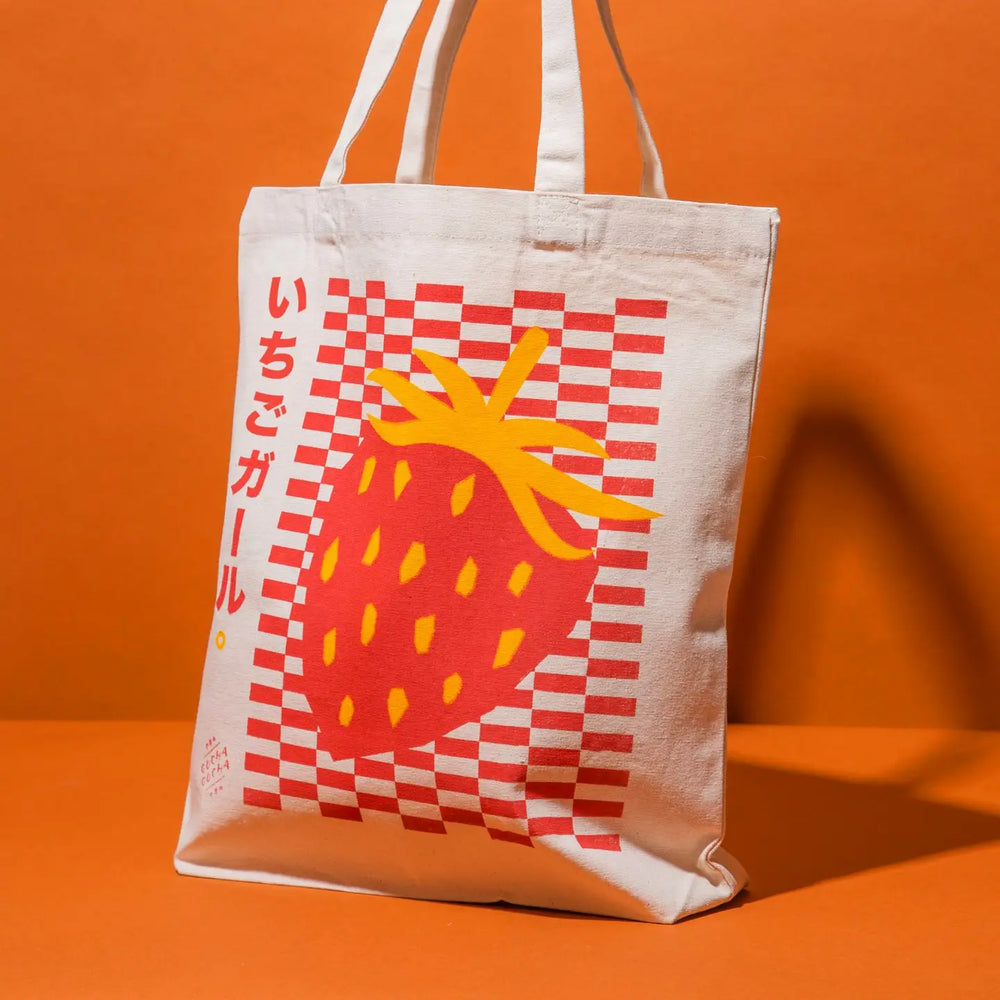 Strawberry Girl Tote Bag
